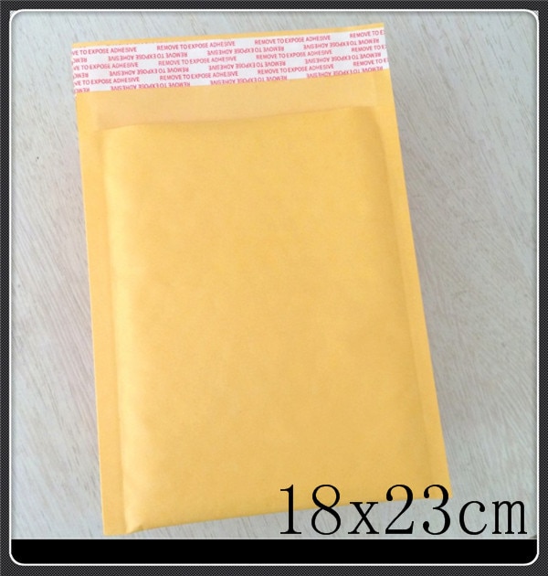 도매 18x23 cm [7.1 x 9] 크래프트 버블 메일러 패딩 우편 봉투 봉투 배송 익스프레스 쥬얼리 포장 가방